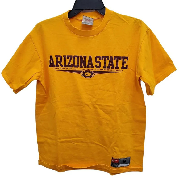 Nike Team Vintage Gold Arizona State Football Short Sleeve Graphic Tee‎ Adult S - Picture 1 of 6
